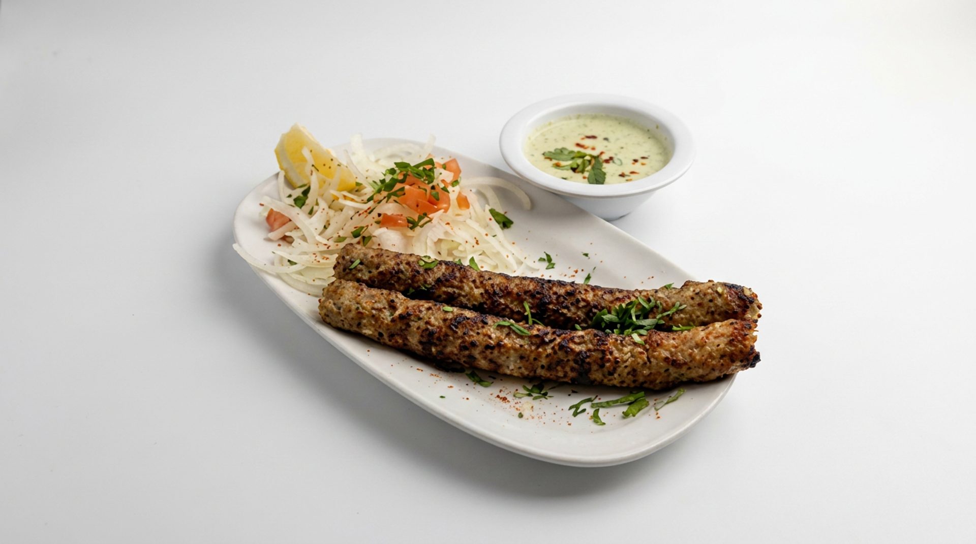Charcoal-grilled seekh kabab and tandoori classics