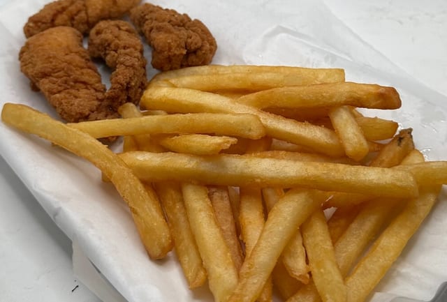 Chicken Tenders with Fries.