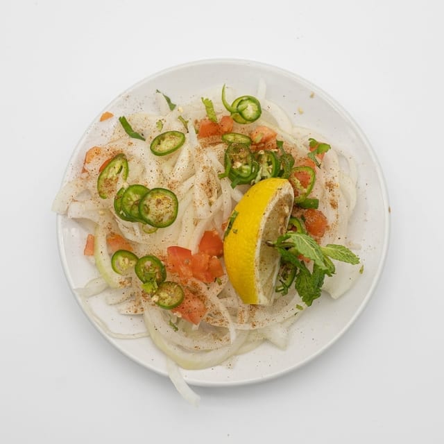 Onion & Green Chillies.